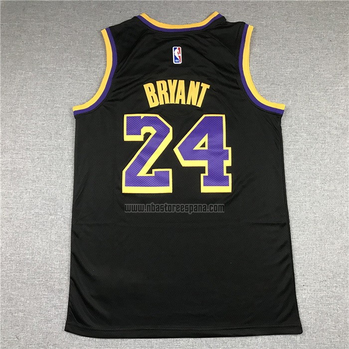 Camiseta Los Angeles Lakers Kobe Bryant NO 24 Earned 2020-21 Negro
